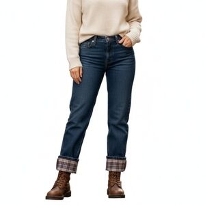 EUC Women's Carhartt Flannel Lined Relaxed Fit Jeans Size 10